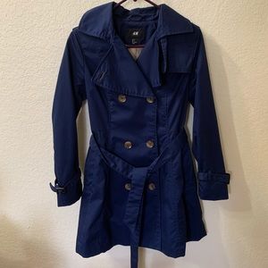 H&M navy trench coat